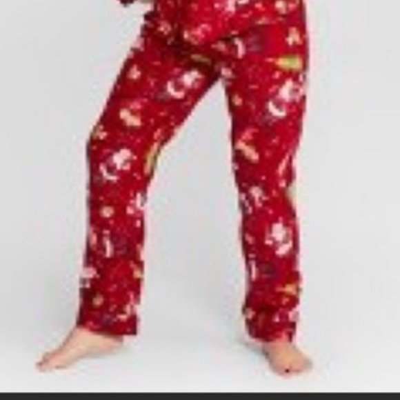 Wondershop Flannel Pajama Santa Claus Print Bottoms Red XXL - Picture 3 of 4